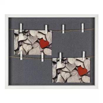 Daugiarėmis paveikslėlių rėmelis HAMA Cavo – MDF, baltas, 365×295 mm