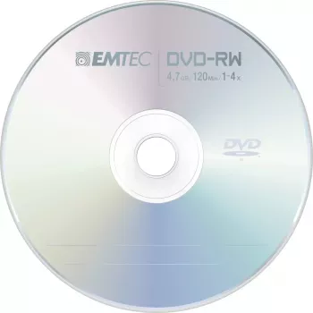 Emtec ECOVRW47104CB perrašomų DVD-RW diskų rinkinys 10 vnt., 4,7 GB