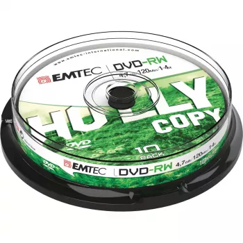 Emtec ECOVRW47104CB perrašomų DVD-RW diskų rinkinys 10 vnt., 4,7 GB