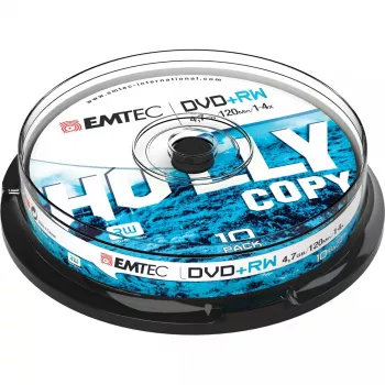 Emtec ECOVPRW47104CB DVD+RW 4,7 GB 10 vnt. perrašomi diskai