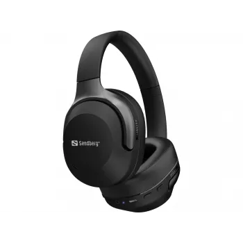 Sandberg Wireless Travel Headset ANC+ENC, belaidės, skambučiams/muzikai, 228 g, ausinės, juodos