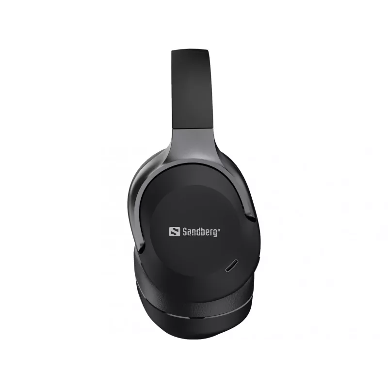 Sandberg Wireless Travel Headset ANC+ENC, belaidės, skambučiams/muzikai, 228 g, ausinės, juodos