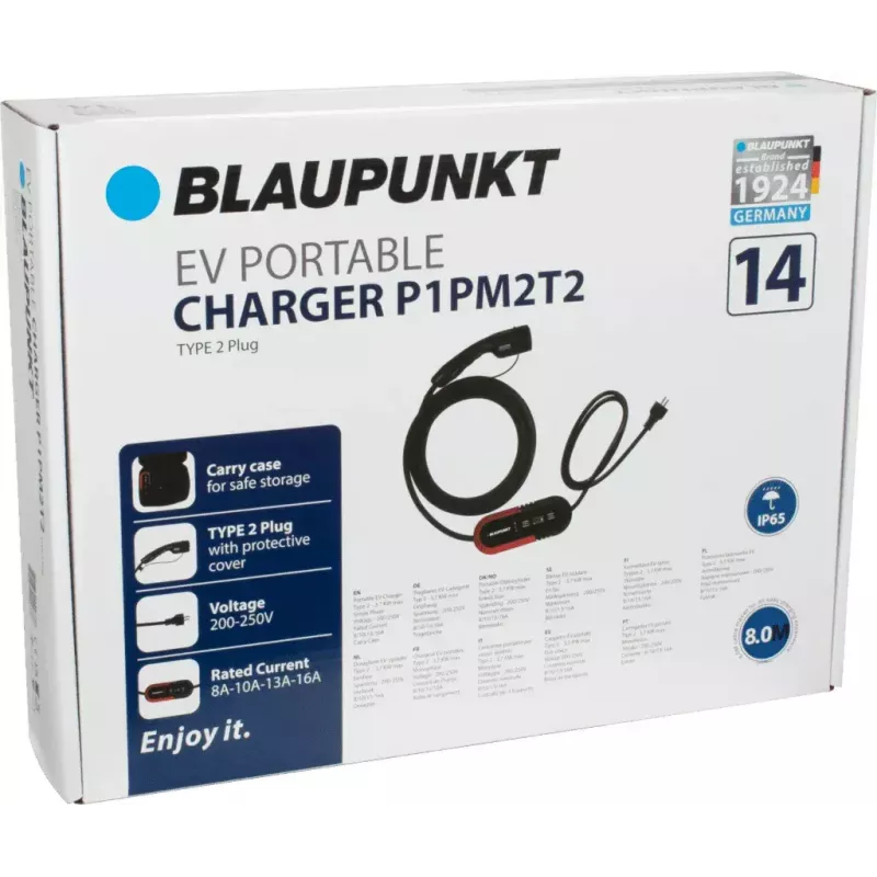 Blaupunkt P1PM2T2 Juoda plastikinė grindinė įkrovimo stotelė 3700W 8m laidas