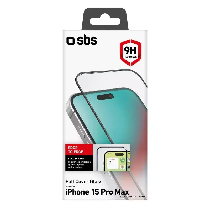 Apsauginis stiklas SBS TESCRFCIP1567P, skirtas iPhone 15 Pro Max, permatomas