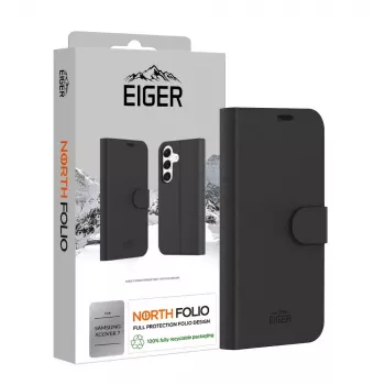 Dėklas su pinigine EIGER EGCA00591 Samsung Galaxy Xcover7 16,8 cm Juoda