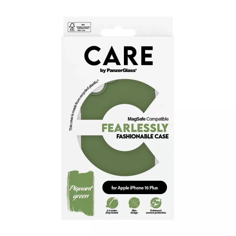PanzerGlass CARE™ by ® Dėklas Green su MagSafe, iPhone 16 Plus, Žalias