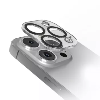 SBS TECAMGLIP16PK apsauginis stiklas ekranui ir kameros lęšiams, iPhone 16 Pro/Pro Max, atsparus įbrėžimams, permatomas
