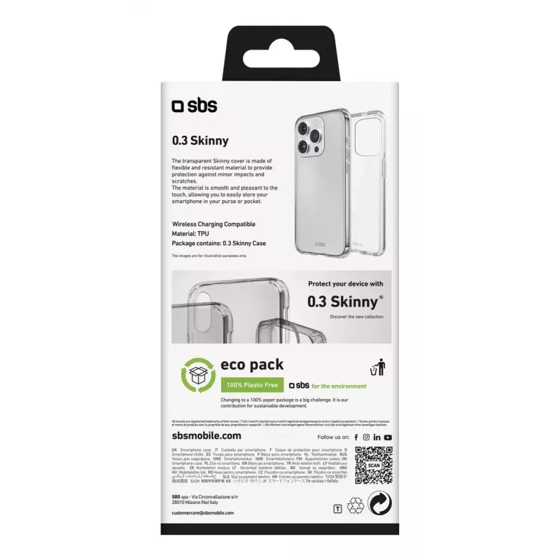 Dėklas telefonui SBS TESKINIP1661PT, iPhone 16 Pro, permatomas