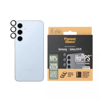 PanzerGlass® Hoops® kameros lęšių apsauga juoda Samsung Galaxy S24 FE