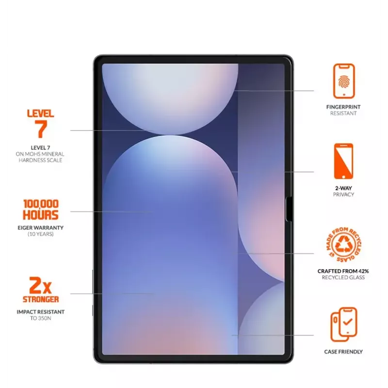 Apsauginis stiklas EIGER EGMSP00329 Samsung Galaxy Tab S7 S9