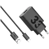 MOTOROLA TurboPower 33W sieninis įkroviklis su USB-A–USB-C kabeliu, juodas