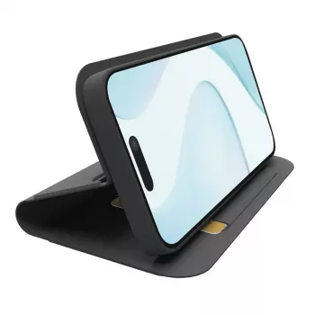 Dėklas su pinigine SBS TEWALIP1763K, skirtas iPhone 17, juodas, su staliuku