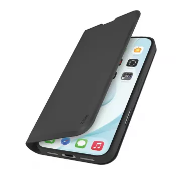 Dėklas su pinigine SBS TEWALIP1763K, skirtas iPhone 17, juodas, su staliuku