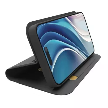 Dėklas su pinigine SBS TEWALIP1763PK, skirtas iPhone 17 Pro, juodas, su stovu