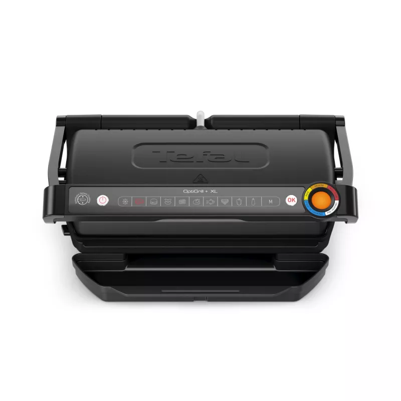 Kontaktinė grilio keptuvė Tefal Optigrill+ XL GC727810 2000 W, stačiakampė, reguliuojamas termostatas, juoda, 445×365×175 mm