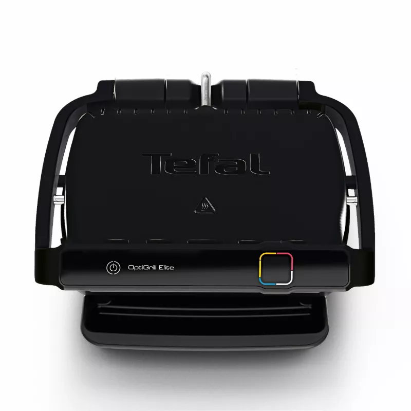 Kontaktinis grilis Tefal OptiGrill Elite GC7508 juodas termoplastinis stačiakampis