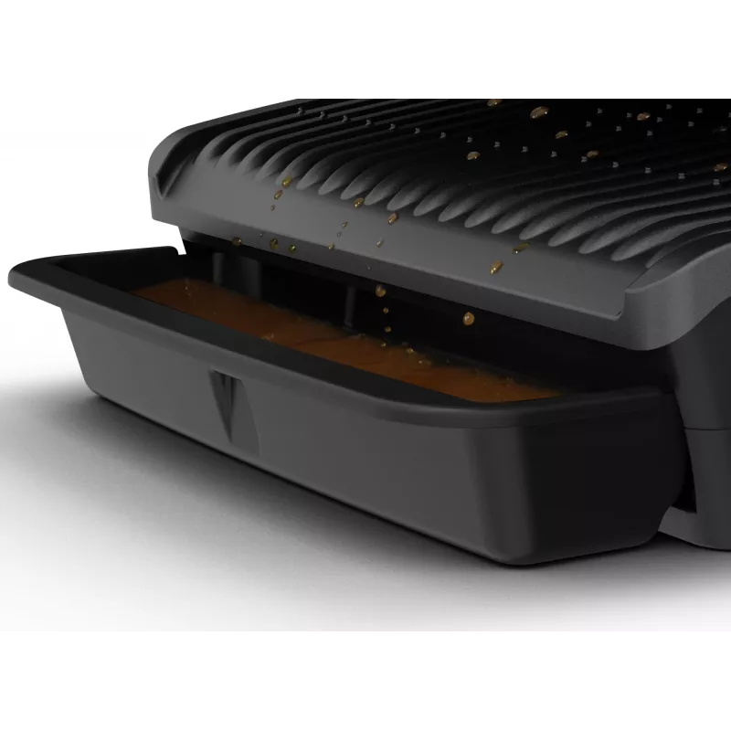 Kontaktinis grilis Tefal OptiGrill Elite GC7508 juodas termoplastinis stačiakampis