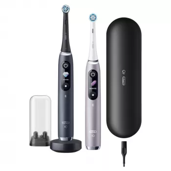 Rotacinė-osciliacinė dantų šepetėlis Oral-B iO 80363731 Juodas Sidabrinis Suaugusiems Dantenų priežiūra Jautrūs dantys Balinimas