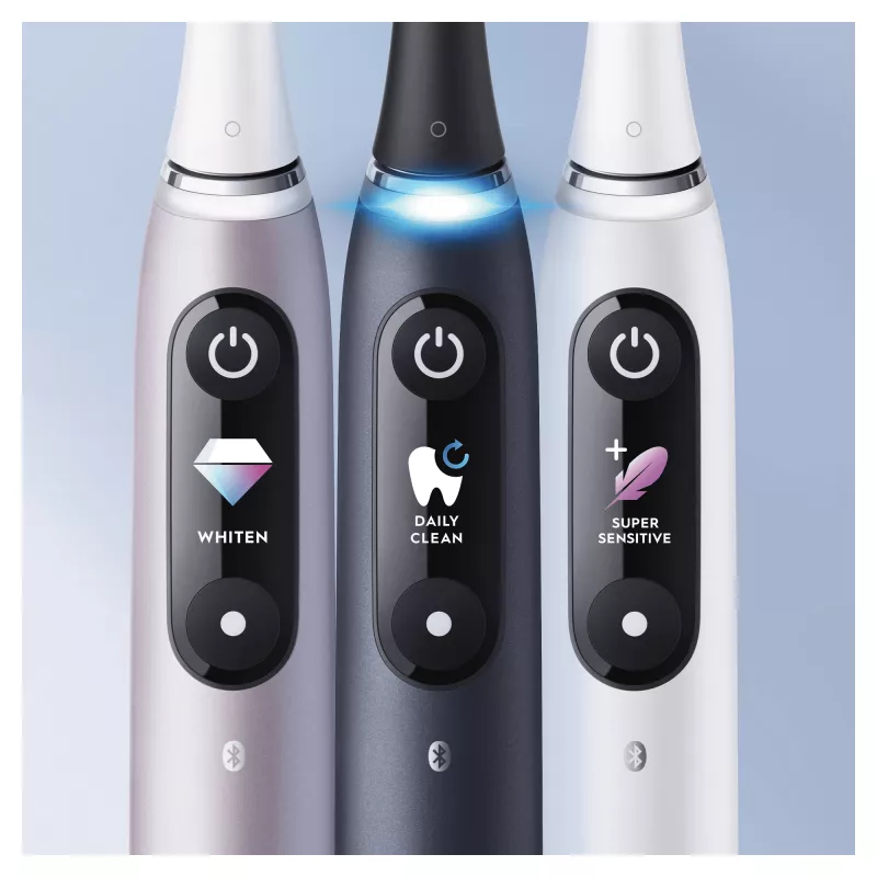 Rotacinė-osciliacinė dantų šepetėlis Oral-B iO 80363731 Juodas Sidabrinis Suaugusiems Dantenų priežiūra Jautrūs dantys Balinimas