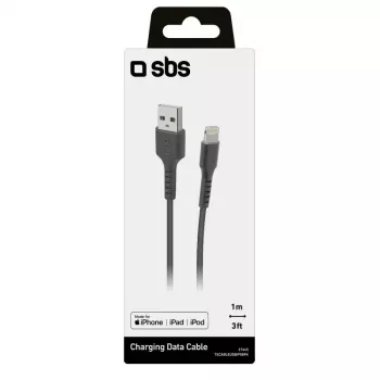 Laidas Lightning į USB A SBS Mobile TECABLEUSBIP589K – 1 m, USB 2.0, juodas