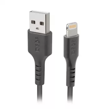 Laidas Lightning į USB A SBS Mobile TECABLEUSBIP589K – 1 m, USB 2.0, juodas