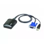 ATEN CV211 nešiojamojo kompiuterio USB KVM konsolės adapteris