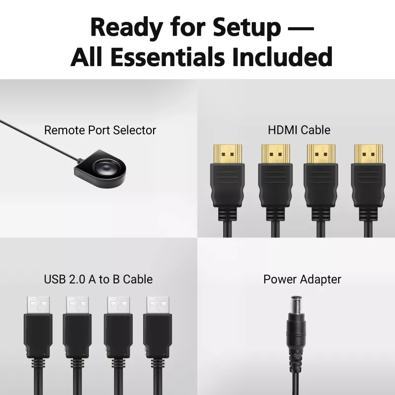 ATEN CS784H 4 prievadų USB 4K HDMI KVMP jungiklis klaviatūrai, pelei, monitoriui