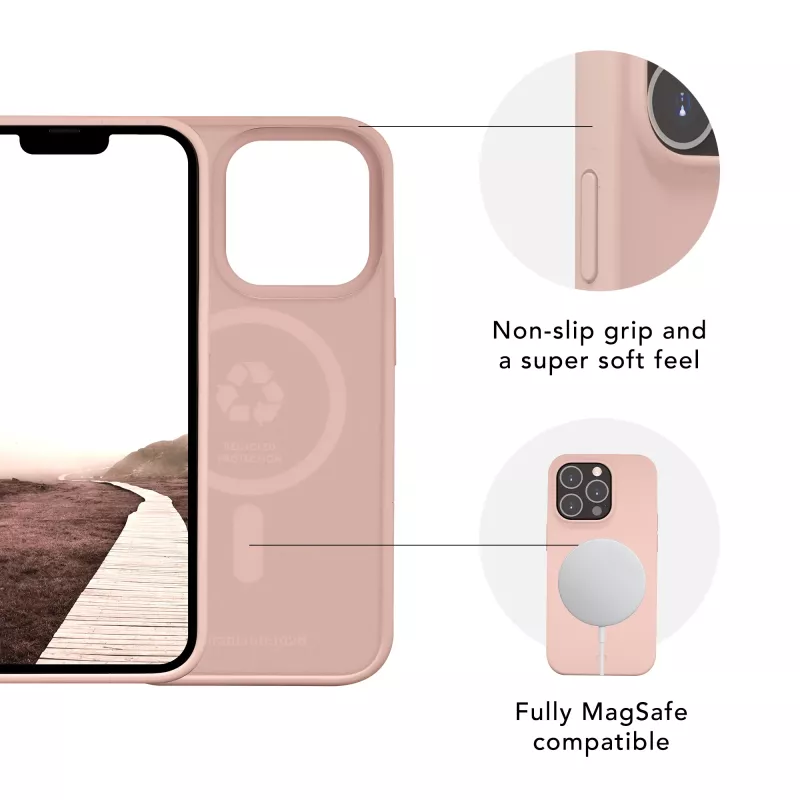Dėklas dbramante1928 Monaco iPhone 14 Pro Max Pink Sand
