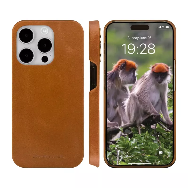 Folio dėklas dbramante1928 Lynge iPhone 15 Pro Ruda spalva