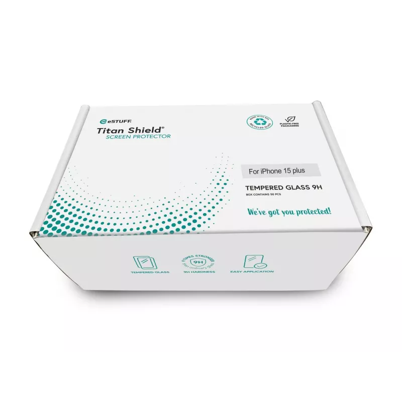 eSTUFF ES501411-50BULK apsauginis stiklas Apple iPhone 15 Plus skaidrus