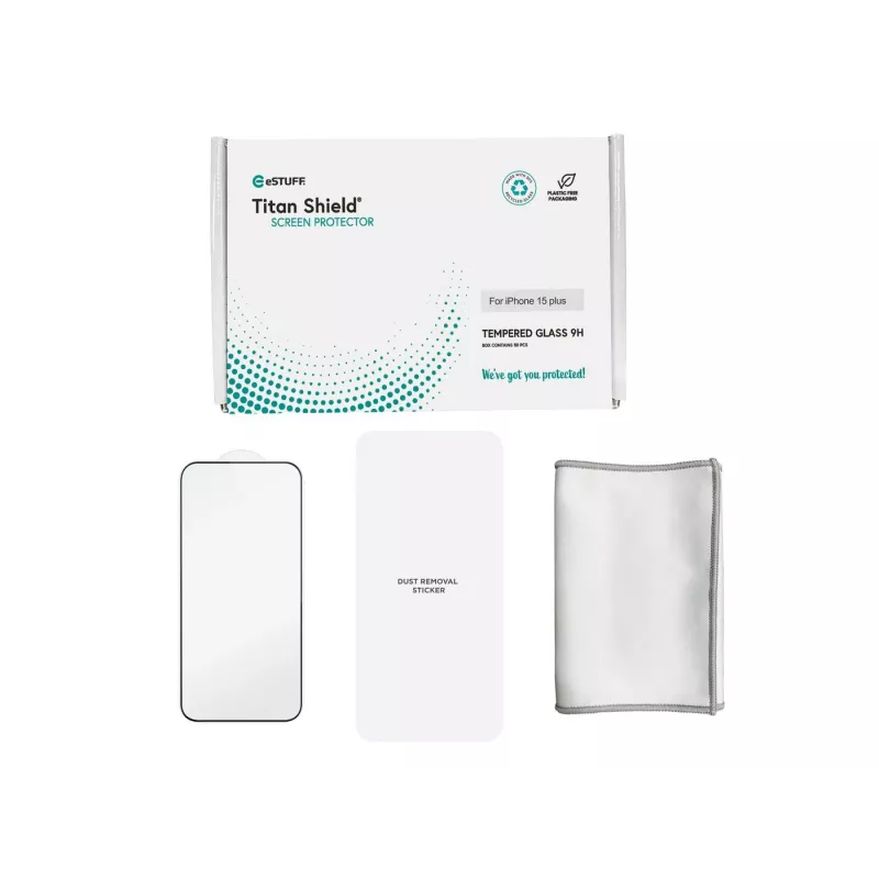 eSTUFF ES501411-50BULK apsauginis stiklas Apple iPhone 15 Plus skaidrus