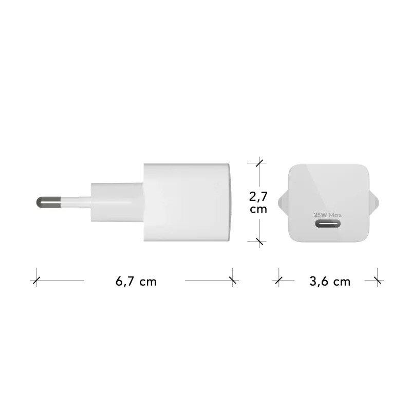 dbramante1928 re-charge Pro sieninis įkroviklis USB-C 25W - baltas