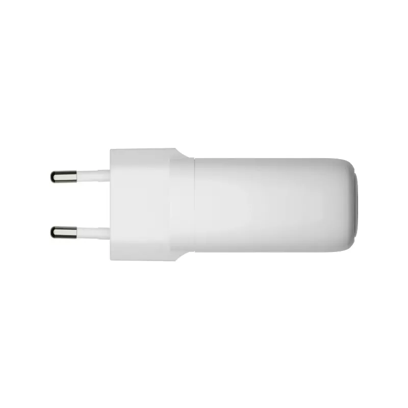 Įkroviklis d bramante re-charge Pro EU – Vidinis AC 110–240V, USB‑C 65W + USB‑A 18W, Baltas