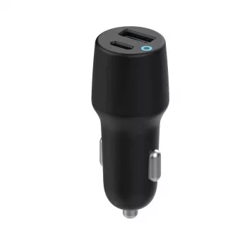 Automobilinis kroviklis eSTUFF ES631031, juodas su anglies pluošto apdaila, 38 W, USB-C PD + USB-A