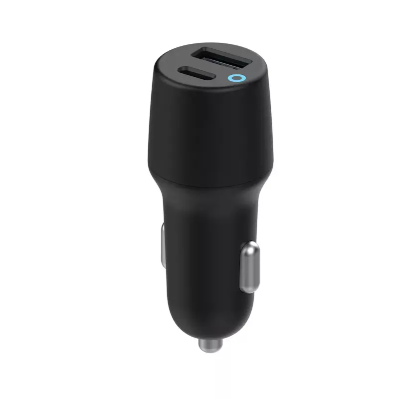 Automobilinis kroviklis eSTUFF ES631031, juodas su anglies pluošto apdaila, 38 W, USB-C PD + USB-A