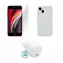Mobiliojo įrenginio kroviklis eSTUFF ES-KIT-IPHSE(2022) vidinis skaidrus baltas USB Type-C