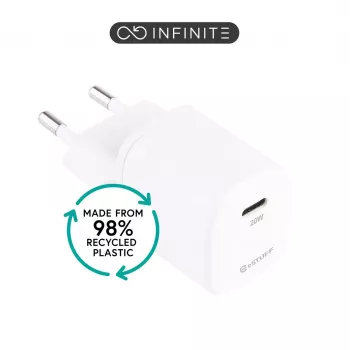 eSTUFF ES637025-BULK mobiliojo įrenginio greitasis kroviklis Smartphone Baltas AC greitasis krovimas Patalpoms