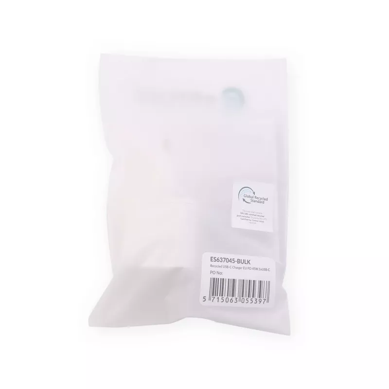 eSTUFF ES637045-BULK mobiliojo įrenginio greitasis sieninis įkroviklis 45 W USB-C balta