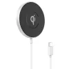 eSTUFF ES638100 belaidis įkroviklis mobiliesiems telefonams, aliuminis, 15 W, greitasis įkrovimas, Qi/MagSafe, 1,2 m laidas