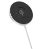 eSTUFF ES638100 belaidis įkroviklis mobiliesiems telefonams, aliuminis, 15 W, greitasis įkrovimas, Qi/MagSafe, 1,2 m laidas