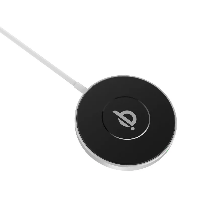 eSTUFF ES638100 belaidis įkroviklis mobiliesiems telefonams, aliuminis, 15 W, greitasis įkrovimas, Qi/MagSafe, 1,2 m laidas