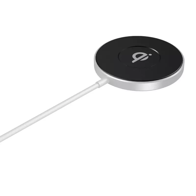 eSTUFF ES638100 belaidis įkroviklis mobiliesiems telefonams, aliuminis, 15 W, greitasis įkrovimas, Qi/MagSafe, 1,2 m laidas
