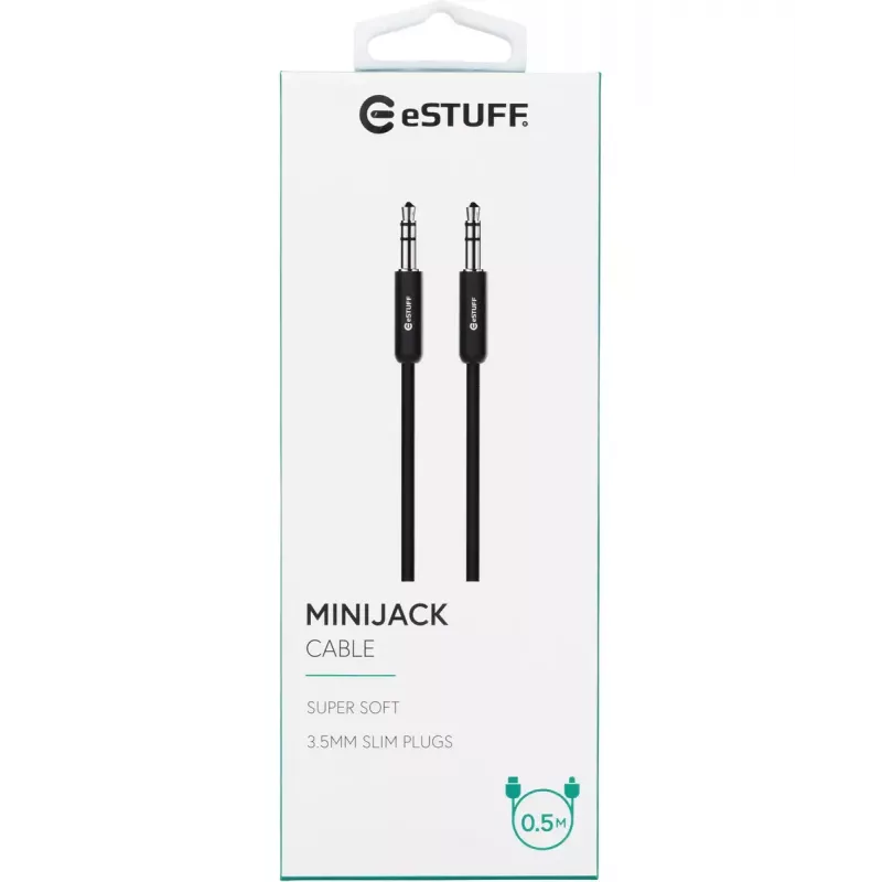 eSTUFF ES608001 garso laidas 0,5 m 3,5 mm juodas