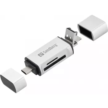 Sandberg kortelių skaitytuvas USB-C + USB + MicroUSB