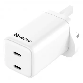 Sieninis įkroviklis SANDBERG Dual USB-C PD65W UK 441-62