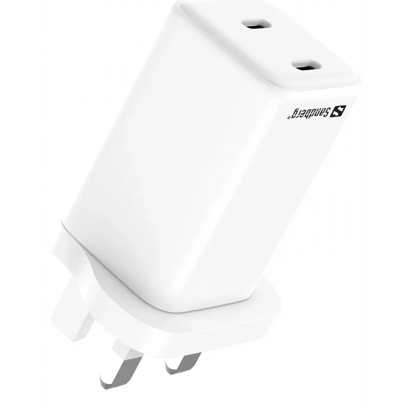 Sieninis įkroviklis SANDBERG Dual USB-C PD65W UK 441-62