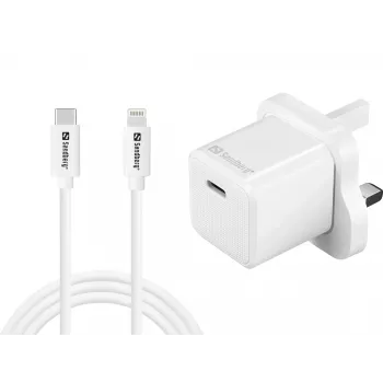 USB-C įkroviklis SANDBERG 441-64 20W JK kištukas – greitas USB Power Delivery įkrovimas