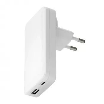 dbramante1928 Pro - EU/US plonas įkroviklis - USB-C 65W+USB-A 30W - baltas