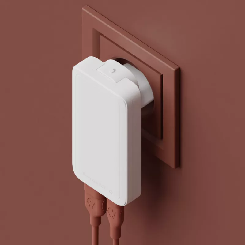 dbramante1928 Pro - EU/US plonas įkroviklis - USB-C 65W+USB-A 30W - baltas