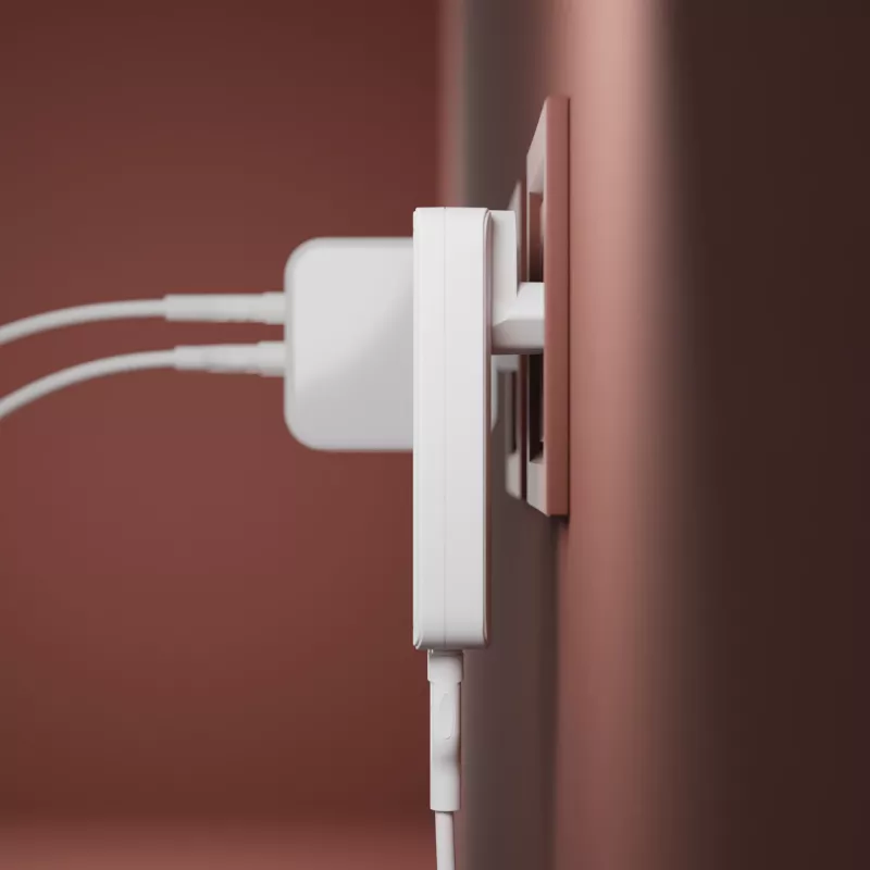 dbramante1928 Pro - EU/US plonas įkroviklis - USB-C 65W+USB-A 30W - baltas